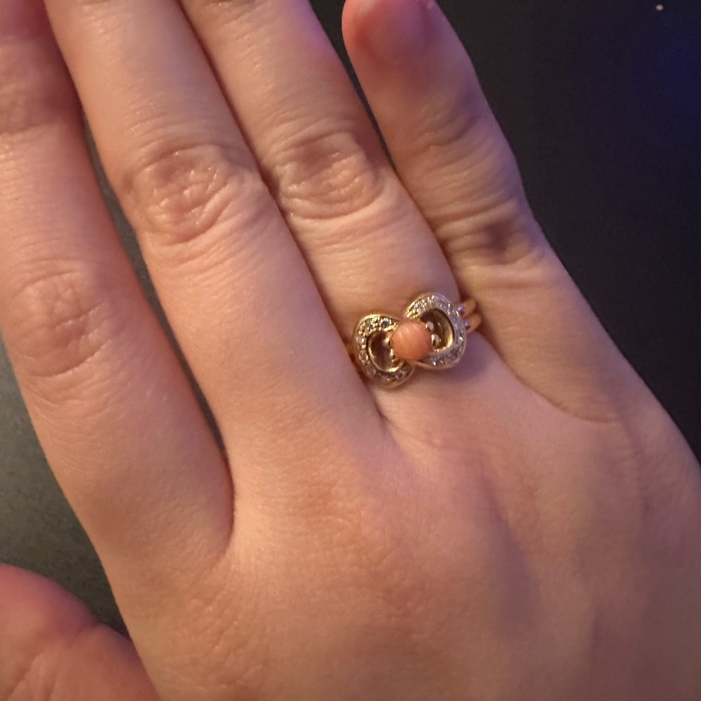 🚫🚫🚫SOLD Dior 750 18k gold coral ring - Picture 6 of 9